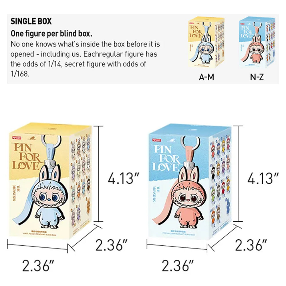 POP MART Labubu The Monsters Pin for Love Series Vinyl Plush Pendant Blind Box – Real Labubu Collectible Figure