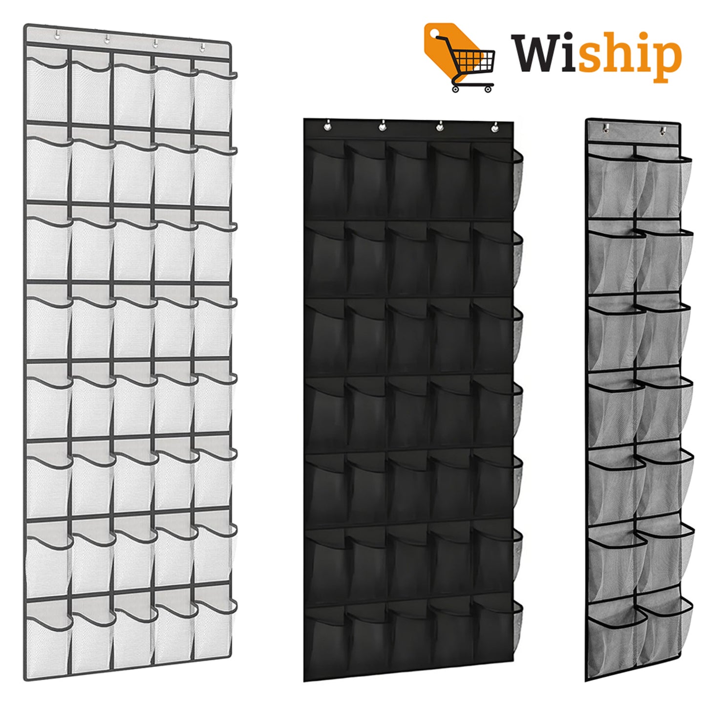 12-40 Pocket Hanging Shoe Organizer for Closet – Over the Door Shoe Rack Storage, Shoe Hanger & Shoe Holder for Closet Organization