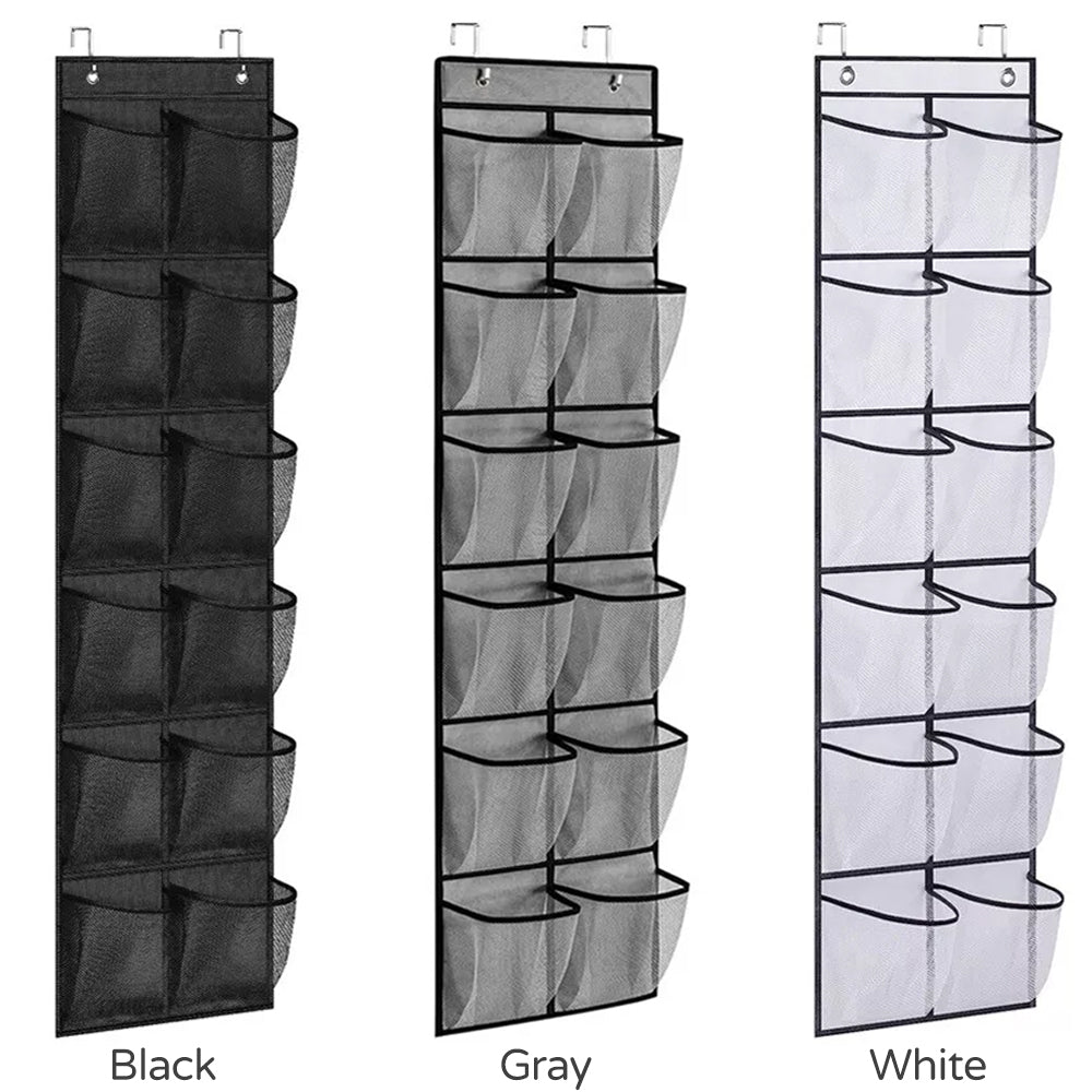 12-40 Pocket Hanging Shoe Organizer for Closet – Over the Door Shoe Rack Storage, Shoe Hanger & Shoe Holder for Closet Organization