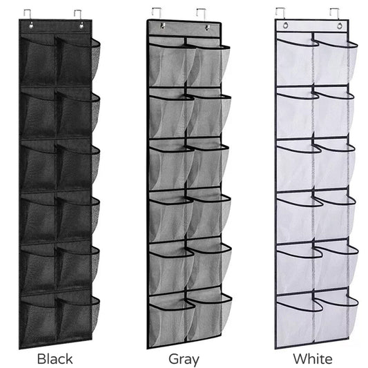 12-40 Pocket Hanging Shoe Organizer for Closet – Over the Door Shoe Rack Storage, Shoe Hanger & Shoe Holder for Closet Organization