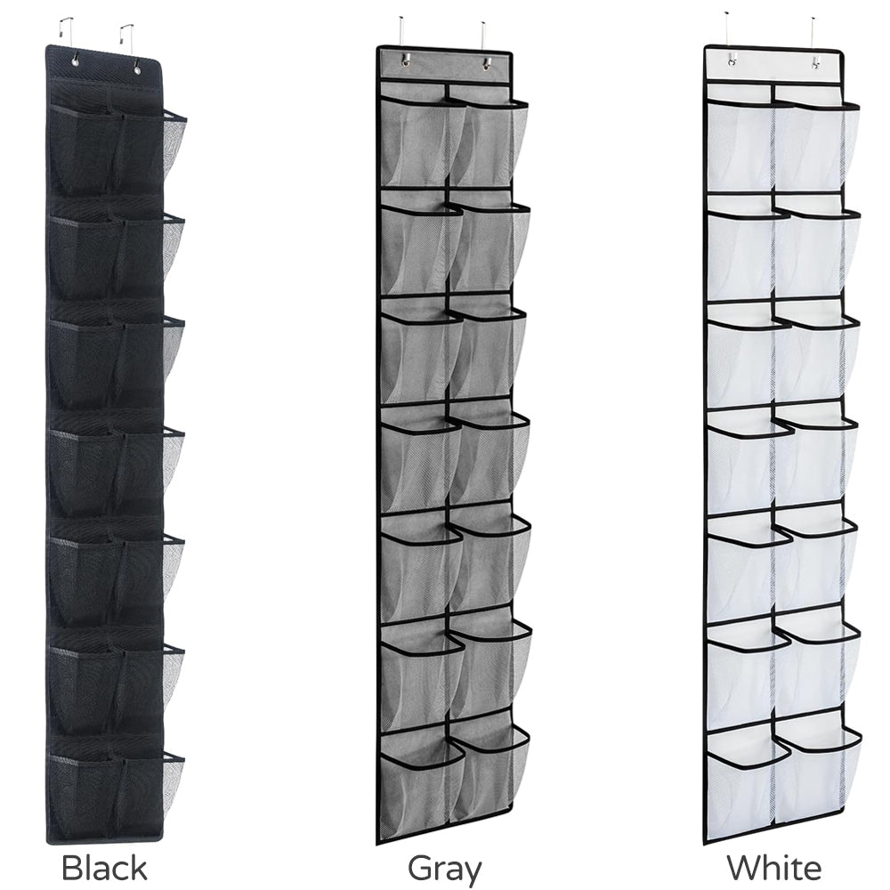 12-40 Pocket Hanging Shoe Organizer for Closet – Over the Door Shoe Rack Storage, Shoe Hanger & Shoe Holder for Closet Organization