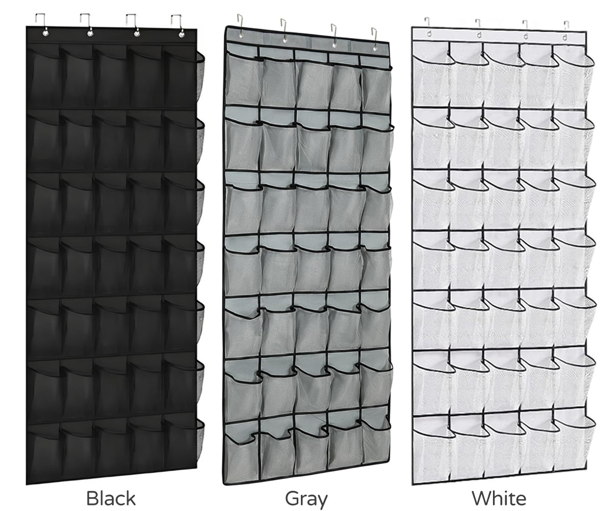 12-40 Pocket Hanging Shoe Organizer for Closet – Over the Door Shoe Rack Storage, Shoe Hanger & Shoe Holder for Closet Organization