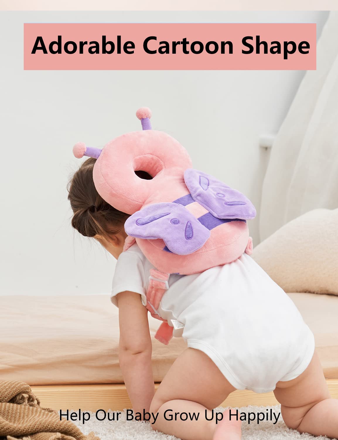 Baby Head Protection Backpack Anti Fall Safety Harness Cushion Pillow for Crawling Walking Newborn Infant Toddler